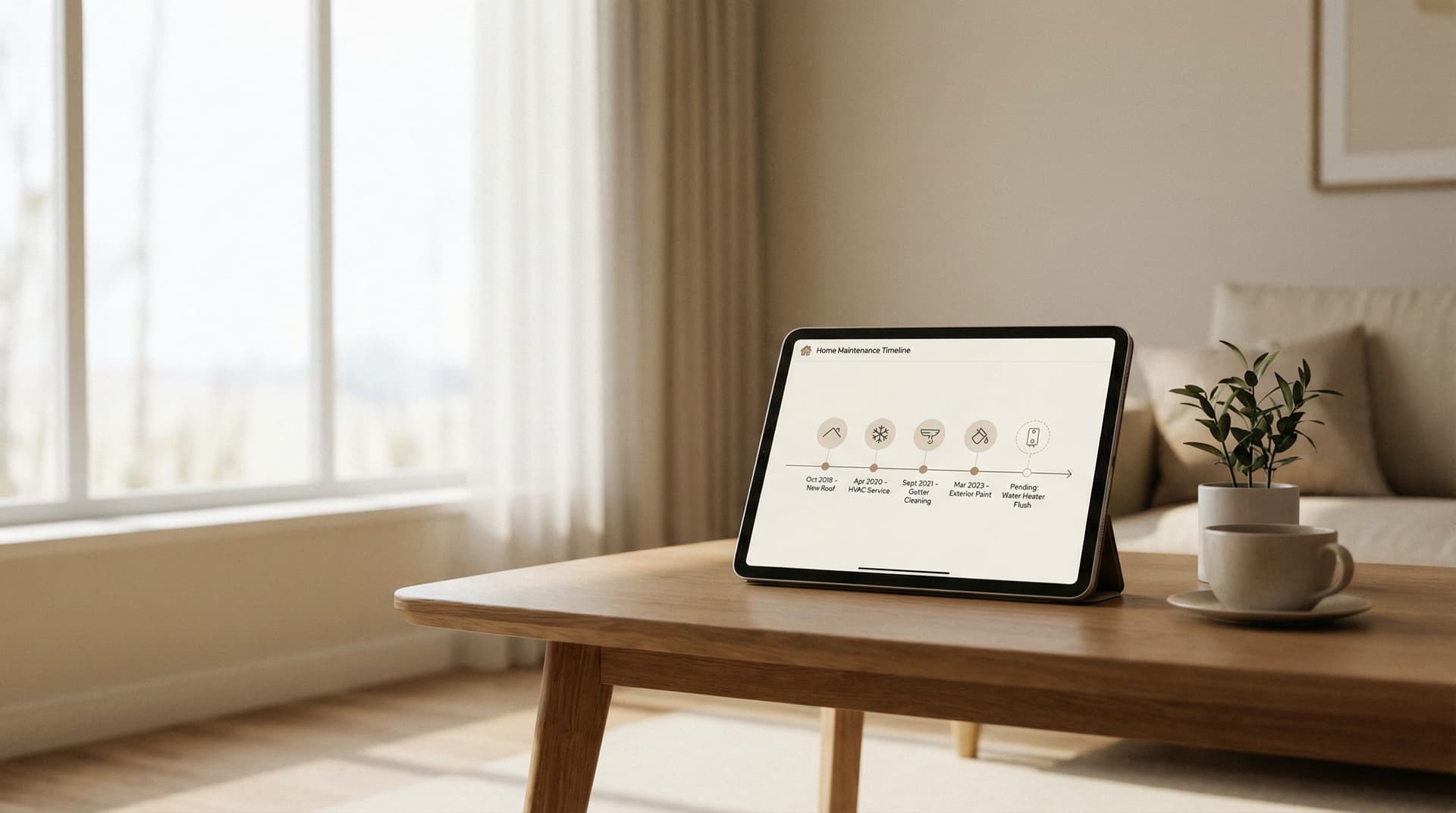 Viewing property timeline